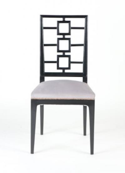 Tommi Parzinger A set of six ebonized dining chairs in the manner of Parzinger C 1950
