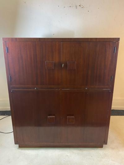 Tommi Parzinger ART DECO MAHOGANY ILLUMINATED BAR