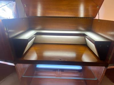 Tommi Parzinger ART DECO MAHOGANY ILLUMINATED BAR