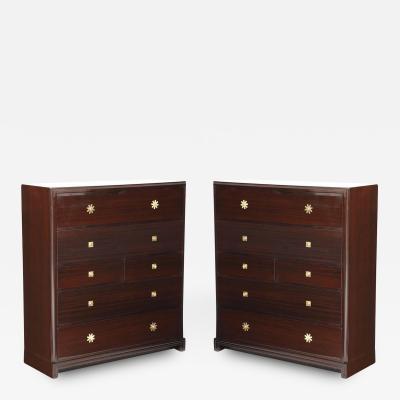 Tommi Parzinger Custom Parzinger Mahogany Chests