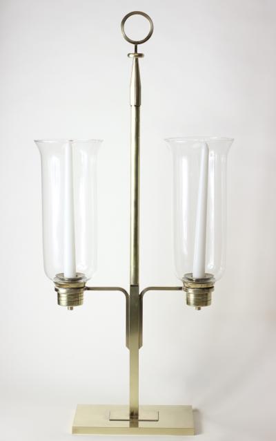 Tommi Parzinger Double Hurricane Candle Lamp by Tommi Parzinger 1955 United States