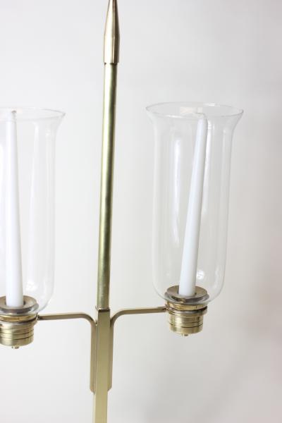 Tommi Parzinger Double Hurricane Candle Lamp by Tommi Parzinger 1955 United States