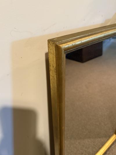 Tommi Parzinger EXCEPTIONAL GILT WOOD MIRROR WITH STYLIZED FLORA CREST MIRROR BY TOMMI PARZINGER