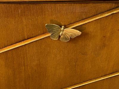 Tommi Parzinger EXCEPTIONAL MID CENTURY BRASS BUTTERFLIES SIDEBOARD