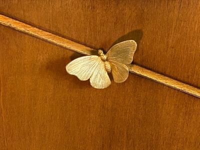 Tommi Parzinger EXCEPTIONAL MID CENTURY BRASS BUTTERFLIES SIDEBOARD