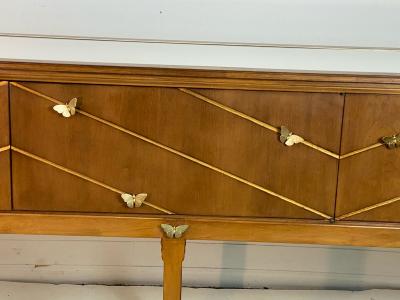 Tommi Parzinger EXCEPTIONAL MID CENTURY BRASS BUTTERFLIES SIDEBOARD