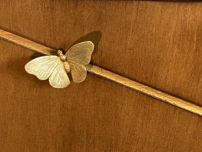 Tommi Parzinger EXCEPTIONAL MID CENTURY BRASS BUTTERFLIES SIDEBOARD