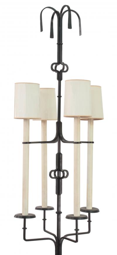Tommi Parzinger Impressive Wrought Iron Floor Lamp by Tommi Parzinger