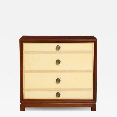 Tommi Parzinger Leather Front Chest of Drawers by Tommi Parzinger for Charak Modern