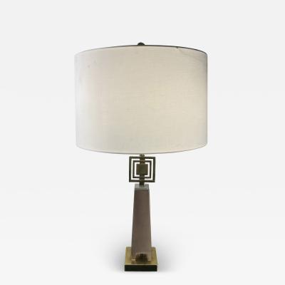 Tommi Parzinger MID CENTURY BRASS AND CERAMIC LAMP IN THE MANNER OF TOMMI PARZINGER