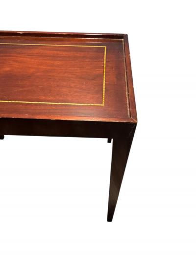 Tommi Parzinger MID CENTURY INLAID MAHOGANY GAME TABLE IN THE MANNER OF TOMMI PARZINGER