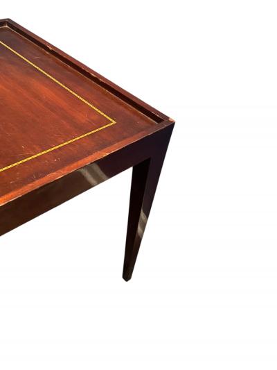 Tommi Parzinger MID CENTURY INLAID MAHOGANY GAME TABLE IN THE MANNER OF TOMMI PARZINGER