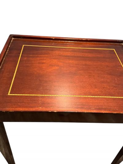 Tommi Parzinger MID CENTURY INLAID MAHOGANY GAME TABLE IN THE MANNER OF TOMMI PARZINGER