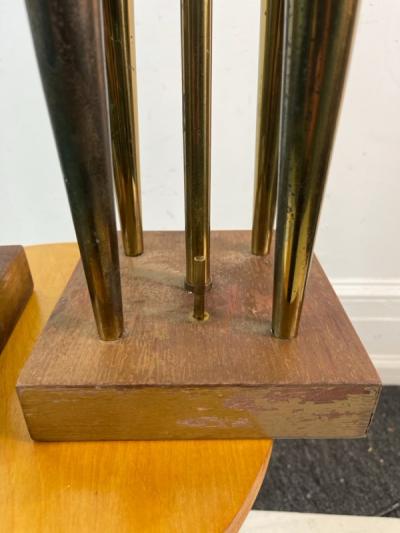 Tommi Parzinger MID CENTURY MODERNIST BRASS LAMPS IN THE MANNER OF TOMMI PARZINGER
