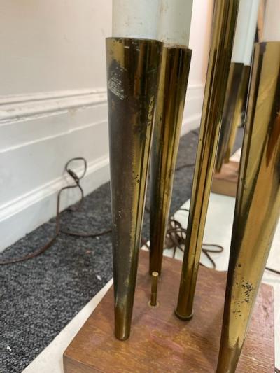Tommi Parzinger MID CENTURY MODERNIST BRASS LAMPS IN THE MANNER OF TOMMI PARZINGER