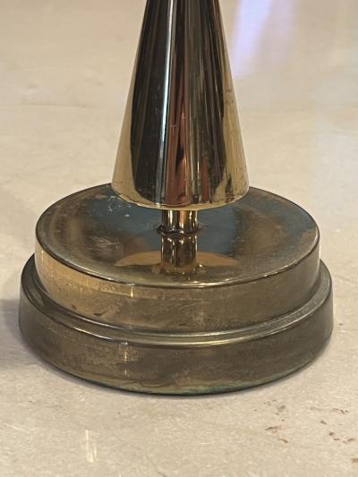 Tommi Parzinger MID CENTURY PAIR OF BRASS CANDLESTICKS IN THE MANNER OF TOMMI PARZINGER