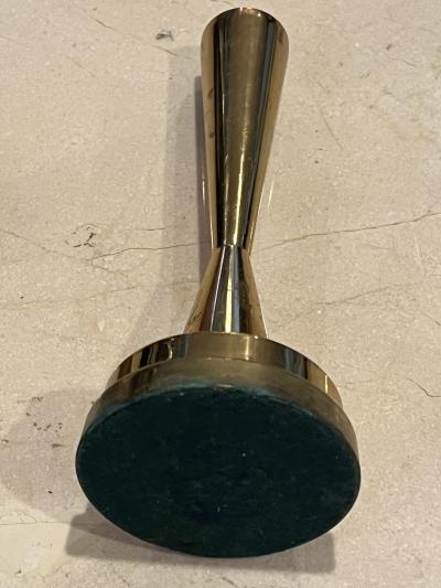 Tommi Parzinger MID CENTURY PAIR OF BRASS CANDLESTICKS IN THE MANNER OF TOMMI PARZINGER