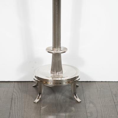 Tommi Parzinger Mid Century Modern Polished Nickel Urn Form Torch re by Tommi Parzinger