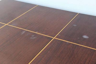 Tommi Parzinger Modern Mahogany and Maple Parquetry Inlaid Dining Table by Tommi Parzinger