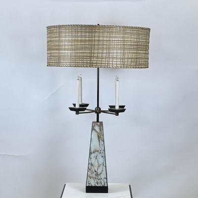 Tommi Parzinger Monumental Mid Century Obelisk Candelabra Lamp in the Style of Tommi Parzinger