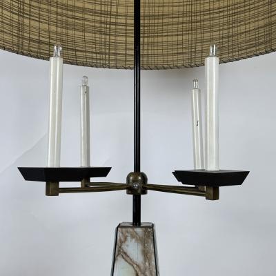 Tommi Parzinger Monumental Mid Century Obelisk Candelabra Lamp in the Style of Tommi Parzinger