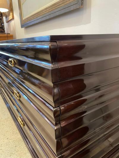 Tommi Parzinger Original Tommi Parzinger Sculpted Front Chest of Drawers Signed