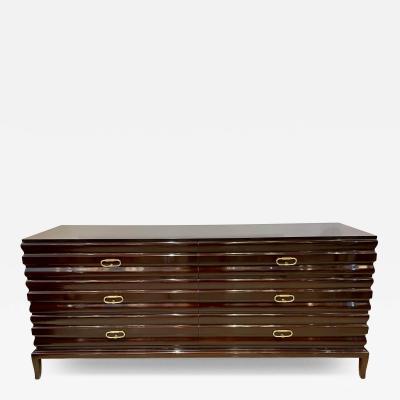 Tommi Parzinger Original Tommi Parzinger Sculpted Front Chest of Drawers Signed