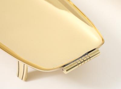 Tommi Parzinger Pair Tommi Parzinger Brass Serving Trays