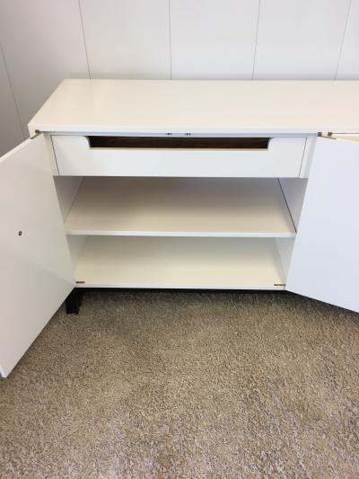Tommi Parzinger Parzinger Original White Lacquered Studded Cabinet