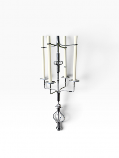 Tommi Parzinger RARE MID CENTURY SCULPTED IRON FLOOR LAMP BY TOMMI PARZINGER