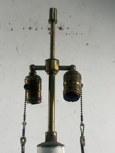 Tommi Parzinger RARE PAIR OF TOMMI PARZINGER BRASS FLOWER AND MAHOGANY BASE FLOOR LAMPS