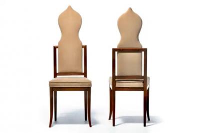 Tommi Parzinger Set of 14 Hollywood Regency Moroccan Tommi Parzinger Style Dining Chairs c 1960