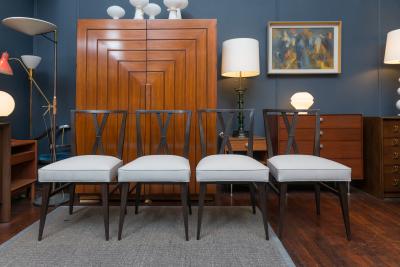 Tommi Parzinger Set of Eight Tommi Parzinger Dining Chairs