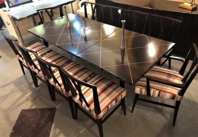 Tommi Parzinger Set of Ten Tommi Parzinger Attributed Dining Room Chairs
