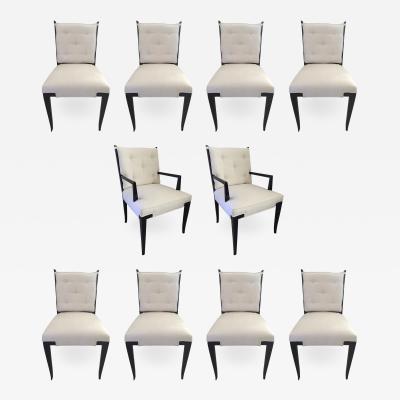 Tommi Parzinger Set of Ten Tommi Parzinger Dining Chairs Parzinger Originals