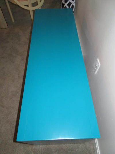 Tommi Parzinger Stunning Petite Parzinger Style Studded Console Credenza Mid Century Modern