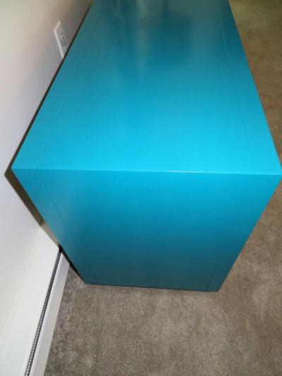Tommi Parzinger Stunning Petite Parzinger Style Studded Console Credenza Mid Century Modern