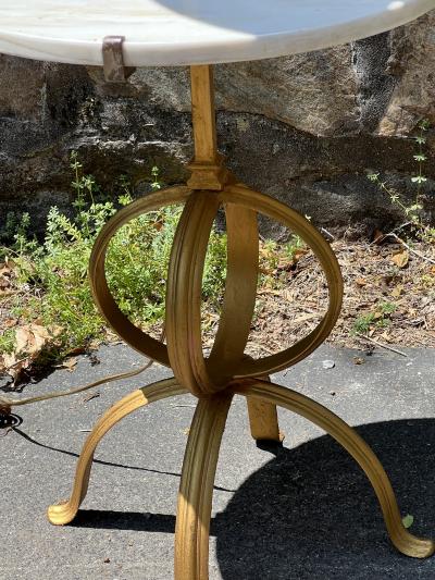 Tommi Parzinger TOMMI PARZINGER GILT METAL AND MARBLE FLOOR LAMP