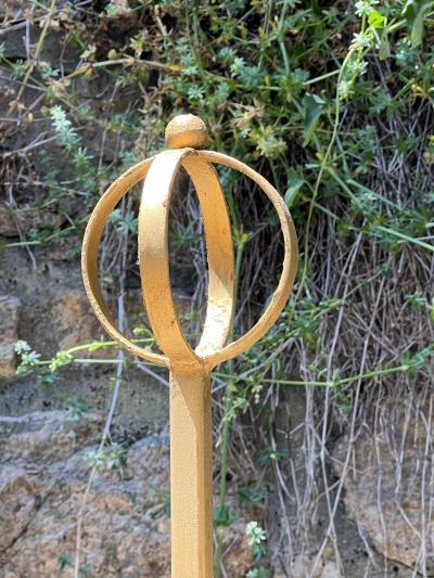 Tommi Parzinger TOMMI PARZINGER GILT METAL AND MARBLE FLOOR LAMP