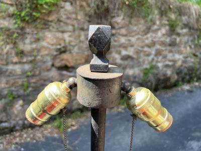 Tommi Parzinger TOMMI PARZINGER SCROLLED BLACK IRON FLOOR LAMP