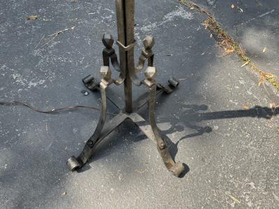 Tommi Parzinger TOMMI PARZINGER SCROLLED BLACK IRON FLOOR LAMP