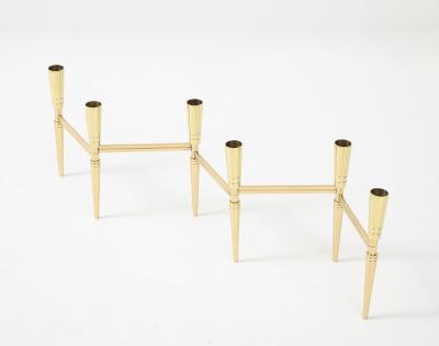 Tommi Parzinger Tommi Parzinger Brass Expandable Candelabra