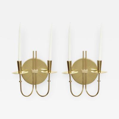 Tommi Parzinger Tommi Parzinger Brass Sconces Two Pairs Available