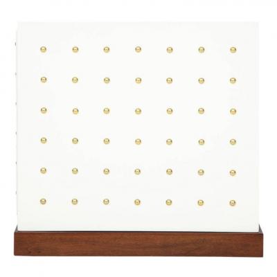 Tommi Parzinger Tommi Parzinger Chest White Lacquer Brass Studded