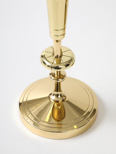 Tommi Parzinger Tommi Parzinger Circuliar Brass Candlesticks
