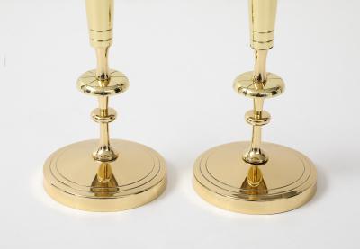Tommi Parzinger Tommi Parzinger Circuliar Brass Candlesticks