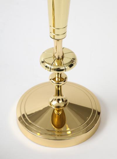 Tommi Parzinger Tommi Parzinger Circuliar Brass Candlesticks