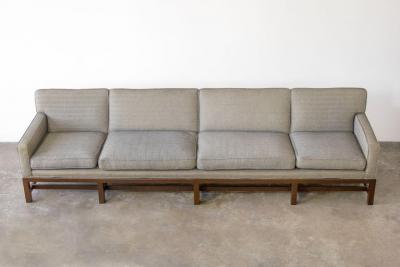 Tommi Parzinger Tommi Parzinger Classic Modern Ten Foot Sofa in Mahogany 1960s