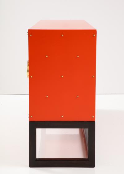 Tommi Parzinger Tommi Parzinger Coral LAcquered Credenza
