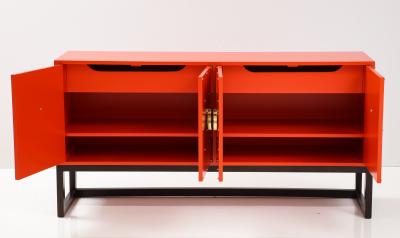 Tommi Parzinger Tommi Parzinger Coral LAcquered Credenza